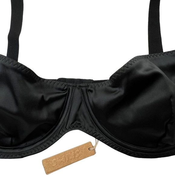 SKIMS Woven Shine Underwire Bra 44DD Onyx - Picture 5 of 12